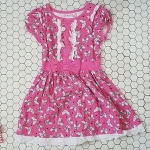 Fleurish Girl 3T Pink and White Butterfly Dress DEAL 5 for $20